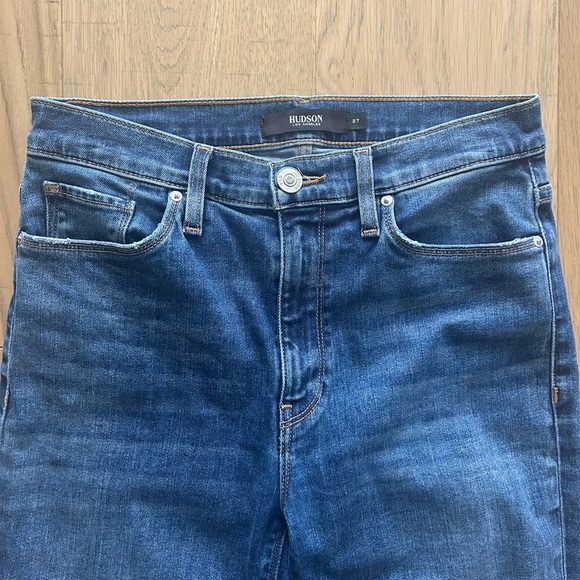 Hudson Distressed Flare Jeans - Picture 2 of 6